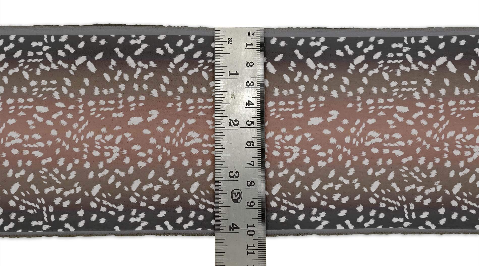 Orange Leopard Print Dupion Fabric Ribbon Trim - 4 Inch Wide, 9 Yard Length for Sewing, Crafts & DIY Accessories | Perfect for Costume Design, Home Decor & Gift Wrapping