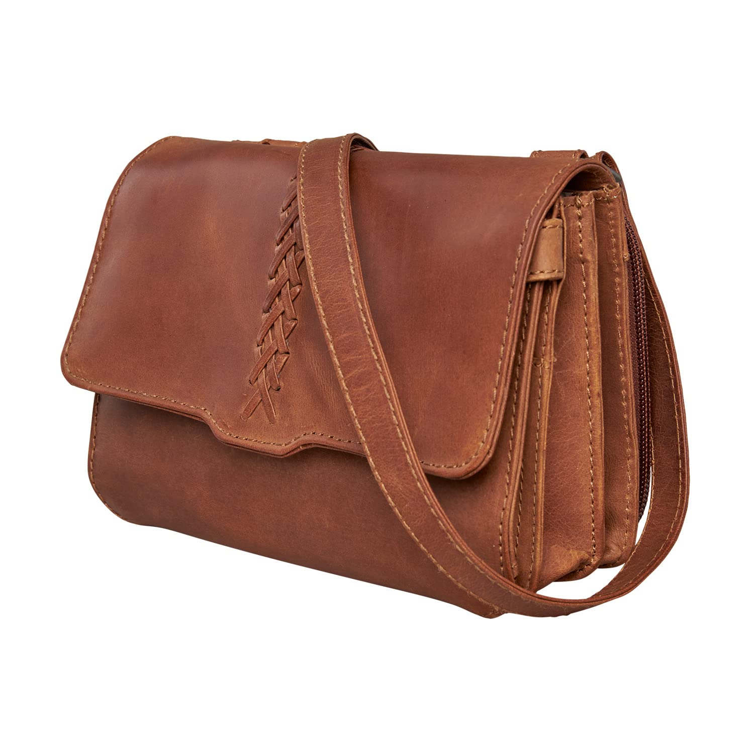 Jolene Leather Crossbody Organizer for Concealed Carry | Slim Anti-Theft Purse with RFID Protection | Perfect for Travel, Shopping & Everyday Use