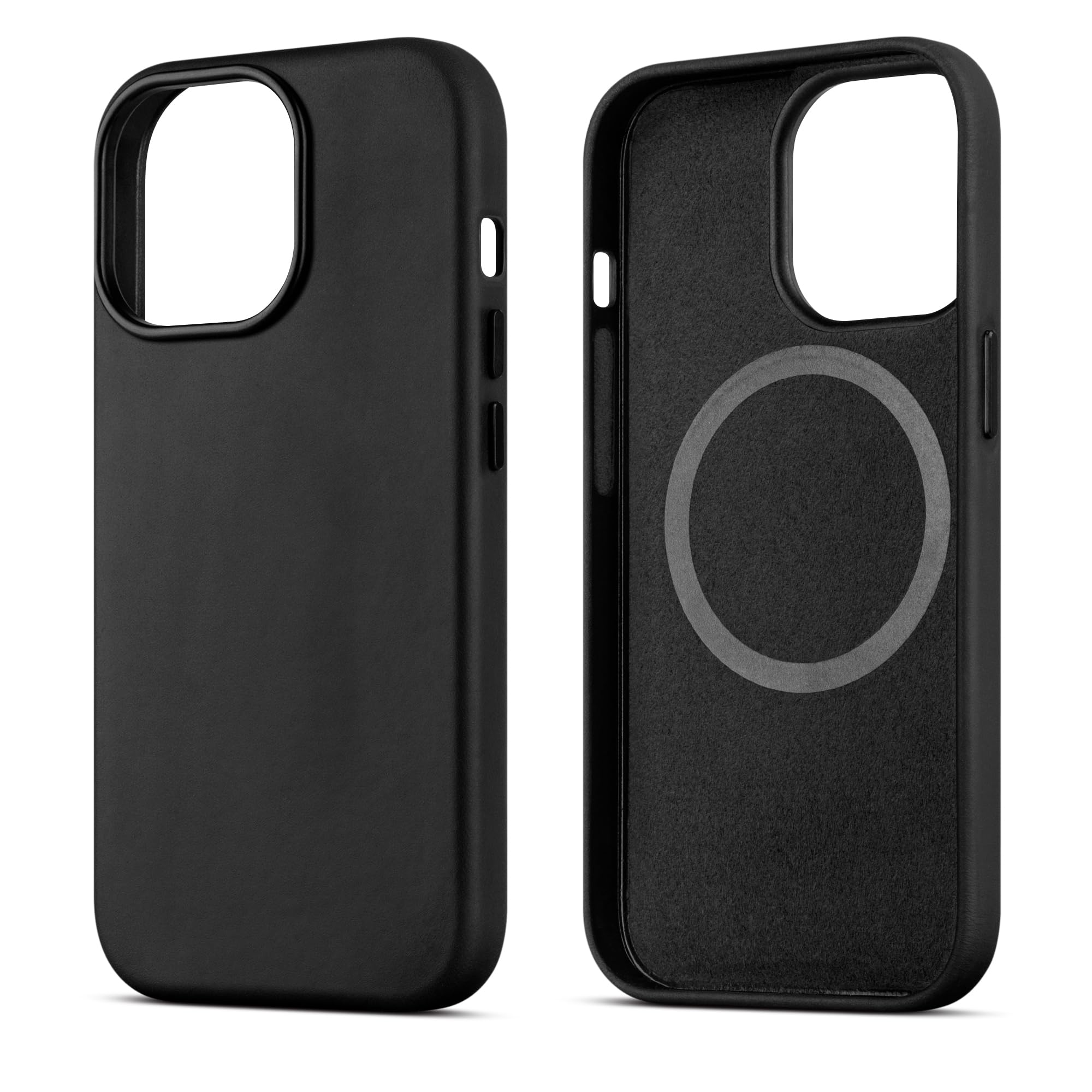 Genuine Crazy Horse Leather Case for iPhone 13 Pro - MagSafe Compatible, Indiana-Jones Style Black Leather Phone Cover | Perfect for Outdoor Adventures, Travel & Daily Protection