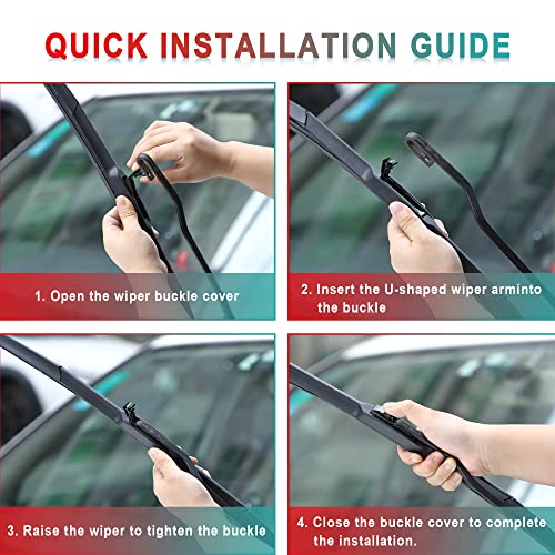 Premium GARVEE 18-Inch Rubber Wiper Blades - Durable, Quiet Windshield Wipers for All-Season Use - Perfect for Cars, Trucks & SUVs in Rain, Snow & Harsh Weather