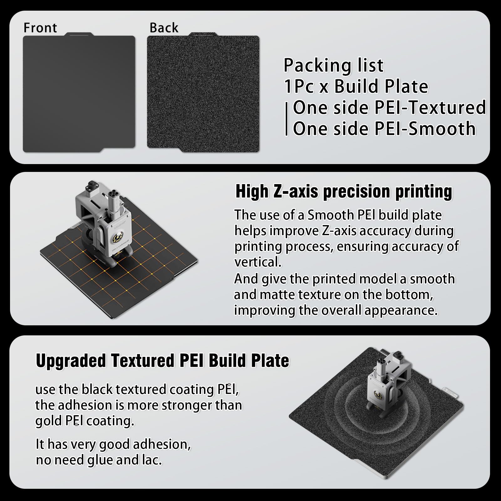Bambu Lab PEI Build Plate 257x257mm - Smooth & Textured for X1/P1/A1 Series | 3D Printing