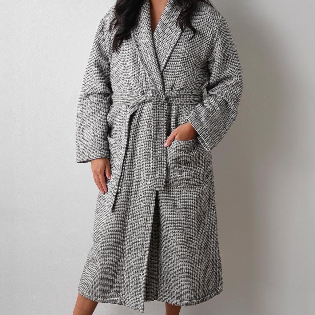 Premium Aegean Cotton Bath Robe for Women & Men - Soft Absorbent Luxury Spa Robe - Perfect for Home, Hotel & Beach Relaxation