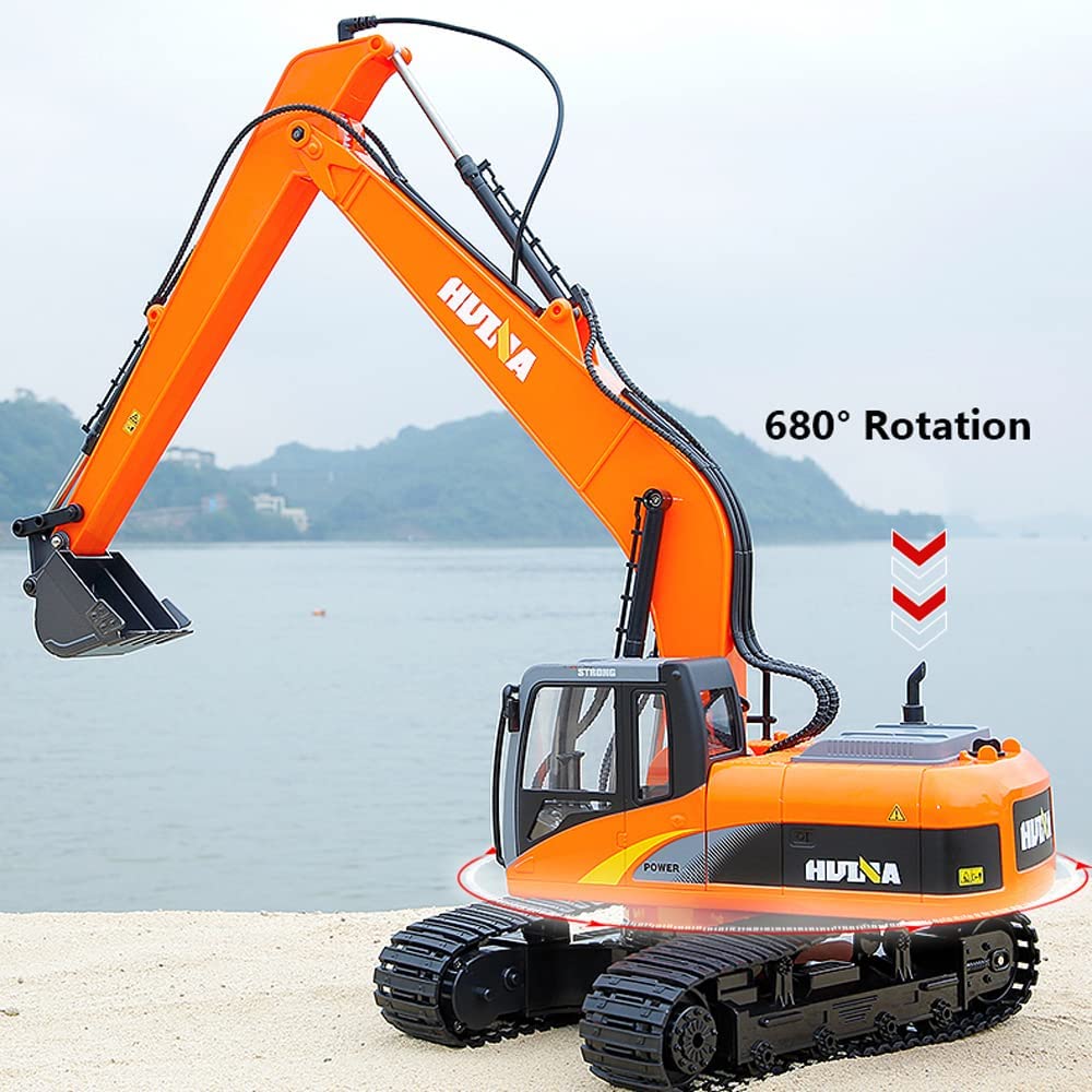 15CH Super Long Robotic Arm Remote Control Digger Toy - RC Excavator Construction Vehicle for Kids | Sand Play, Engineering Learning & Outdoor Fun