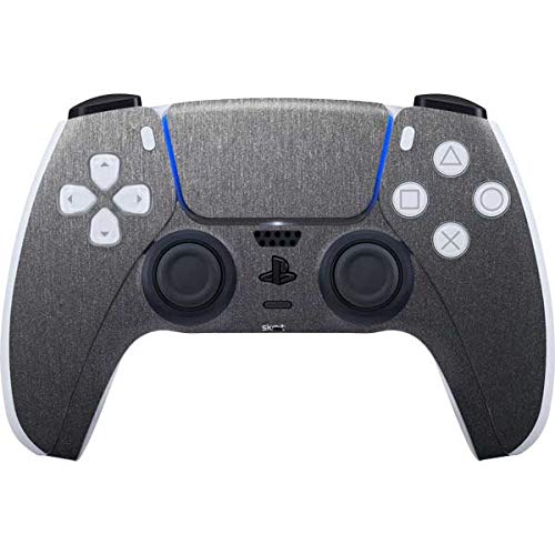 Officially Licensed PS5 Controller Skins - Brushed Steel Texture Gaming Decal for Playstation 5 | Durable Protection & Custom Style for Gamers