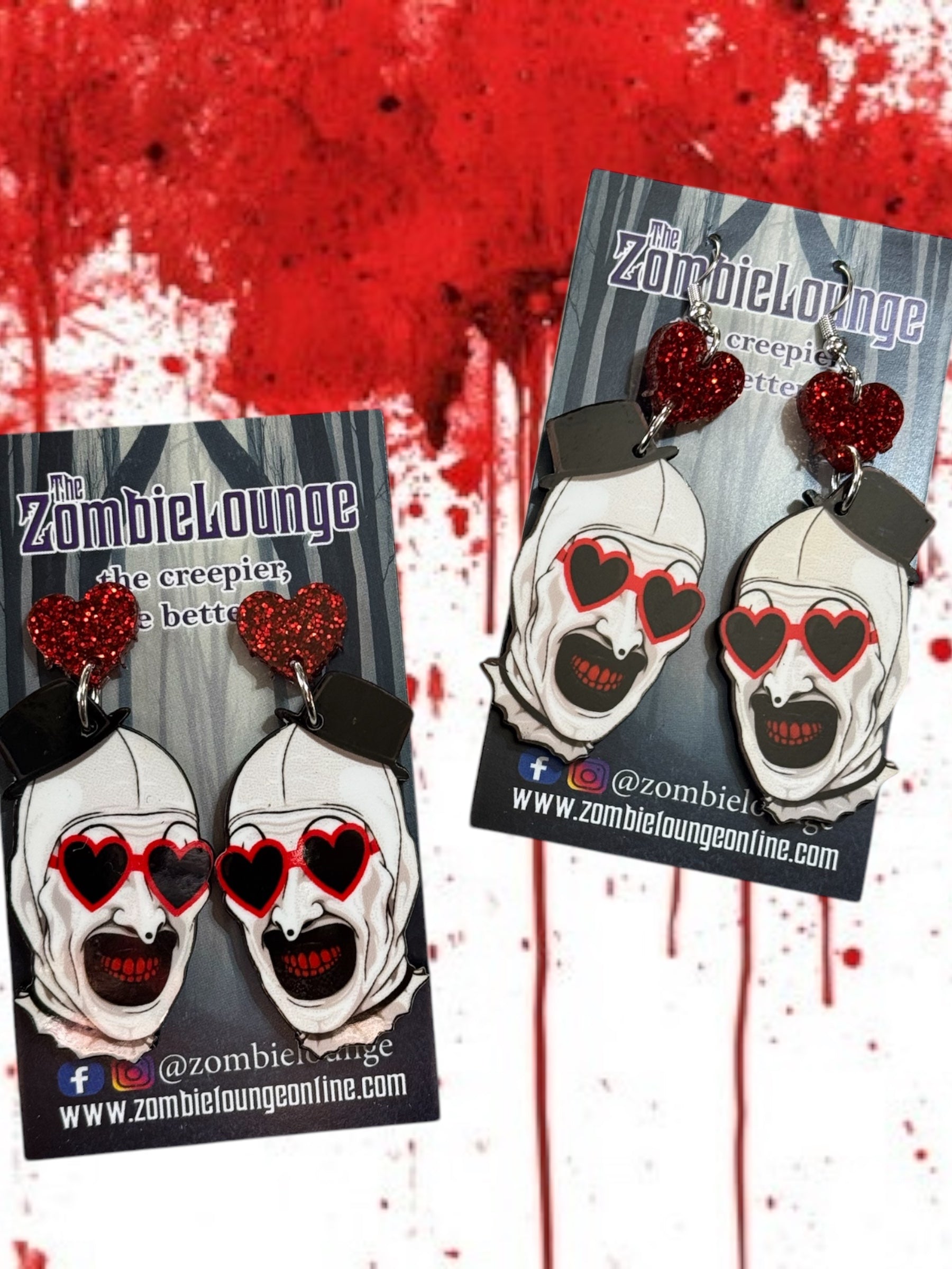 Spooky Heart-Shaped Glasses Earrings for Women - Gothic Halloween Jewelry Accessories - Perfect for Costume Parties, Cosplay, and Unique Gift Ideas