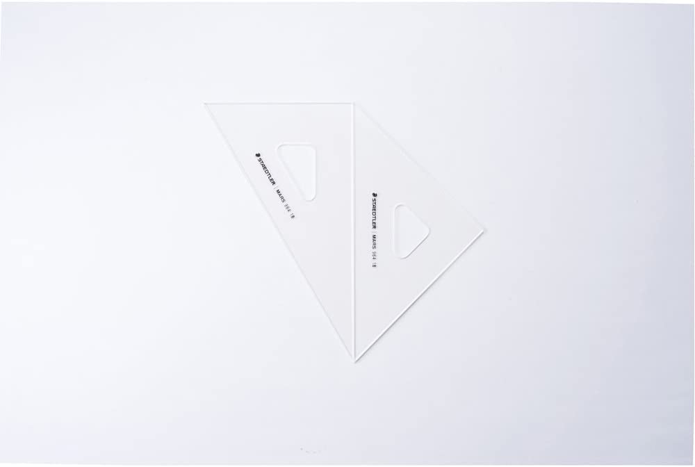 Staedtler 964 18 Triangular Ruler Set - 7.1 Inch (18cm) Precision Drafting & Drawing Tool for Architects, Engineers & Students - Perfect for Technical Sketching, Blueprint Design & School Projects