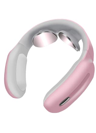 Best Intelligent Neck Massager for Pain Relief - Pink - Perfect for Office, Travel & Home Use