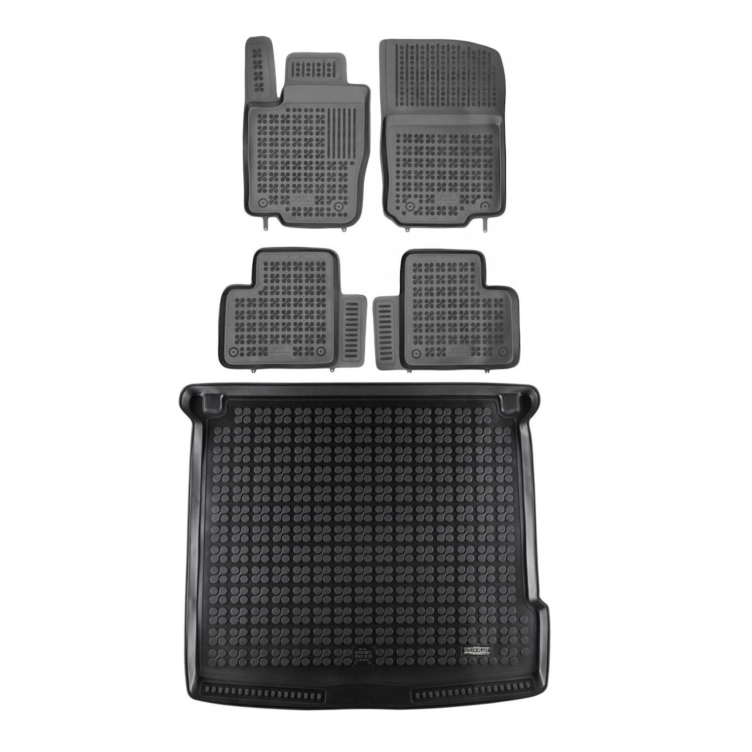 Premium All-Weather Rubber Floor Mats for Mercedes-Benz GLE (W166) 2015-2019 - Custom Fit Car Mats & Cargo Liner - Durable Black Interior Protection for SUV, Winter & Off-Road Use