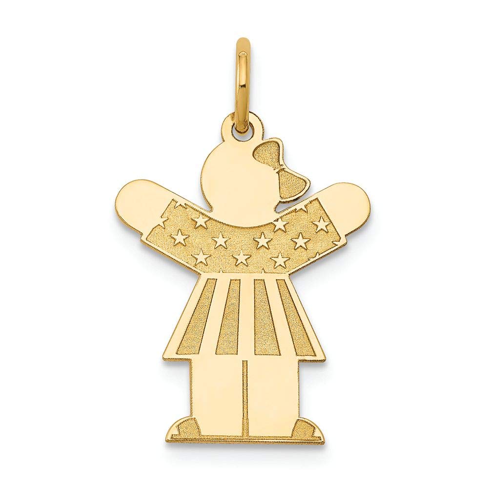 14K Yellow Gold Kids Charm Pendant - Dainty & Hypoallergenic Jewelry for Children | Perfect for Birthdays, Gifts & Special Occasions