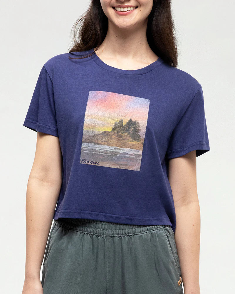 Women's Breakwater Crop T-Shirt - Soft & Comfortable Short Sleeve Top for Casual Wear, Workouts & Summer Outfits