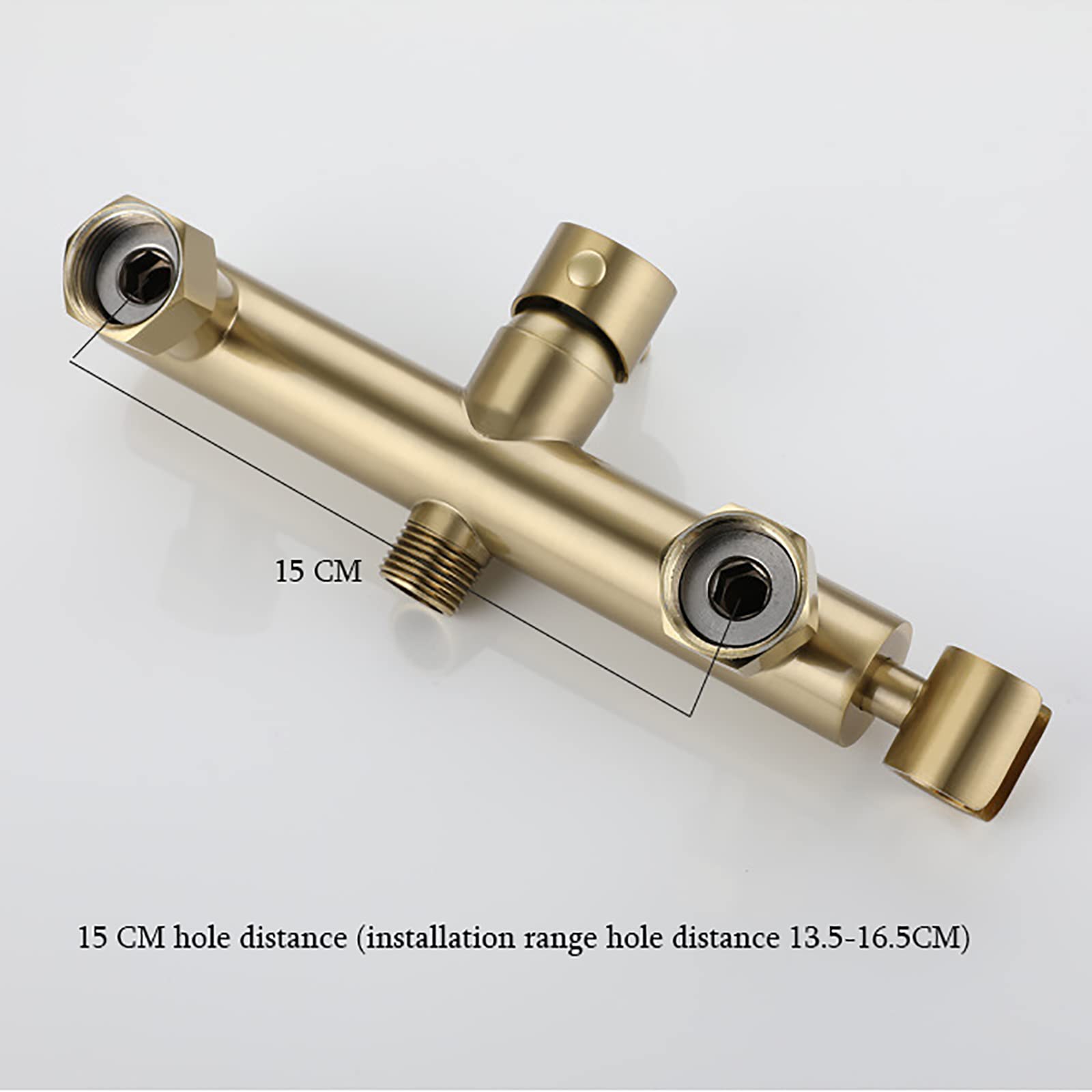 Handheld Bidet Sprayer for Toilet - Hot & Cold Water Brass Sprayer Kit with Adjustable Pressure, Wall Mounted (Brushed Gold) - Perfect for Baby Cloth Diaper Cleaning & Personal Hygiene