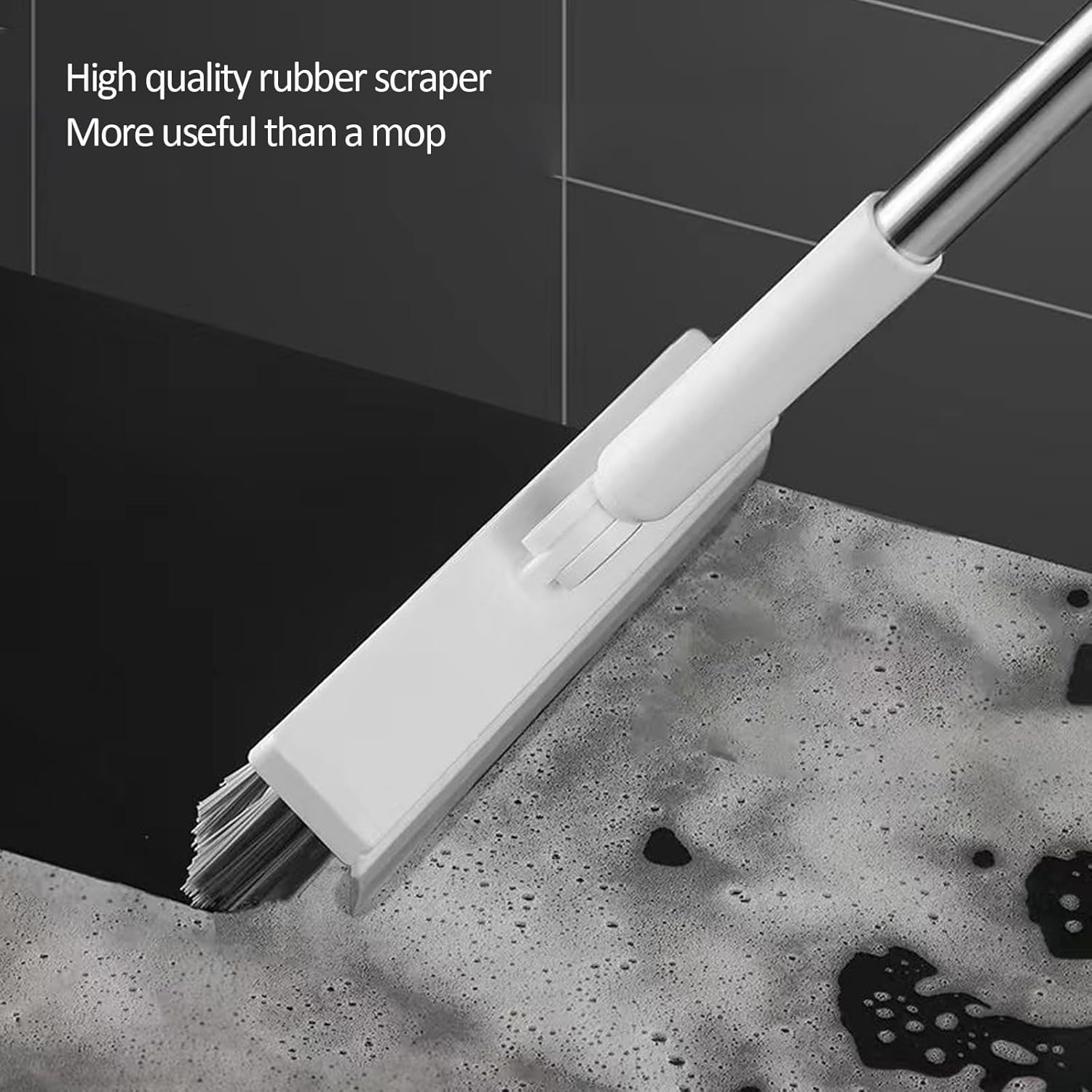 3-in-1 Floor Scrubbing Brush with Squeegee & 57