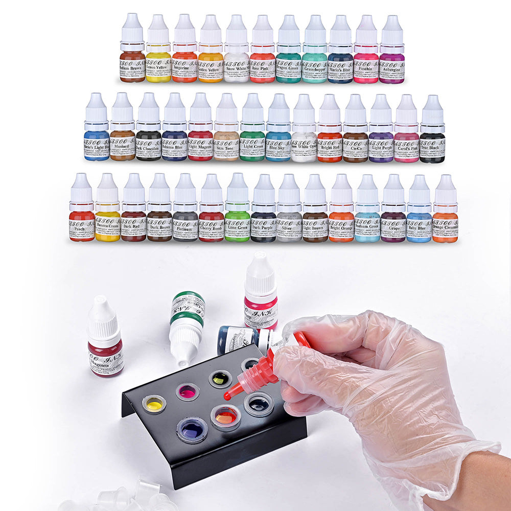 Professional 4 Tattoo Gun Machine Kit with Power Supply & 40 Vibrant Inks - Complete Tattoo Starter Set for Artists & Beginners | Home Studio & Professional Tattoo Parlor Use