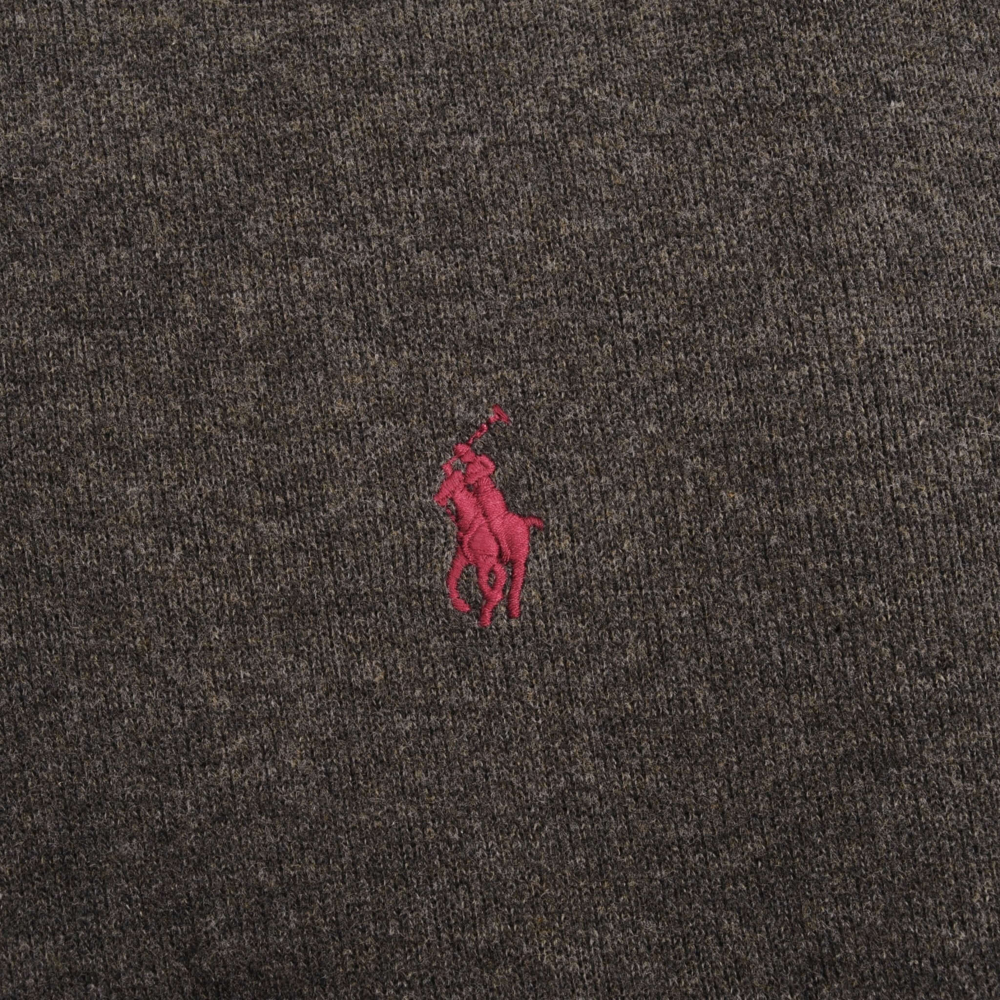 POLO RALPH LAUREN Men's Dark Grey Quarter Zip Sweater - Medium Size | Casual Pullover for Work, Office & Outdoor Activities