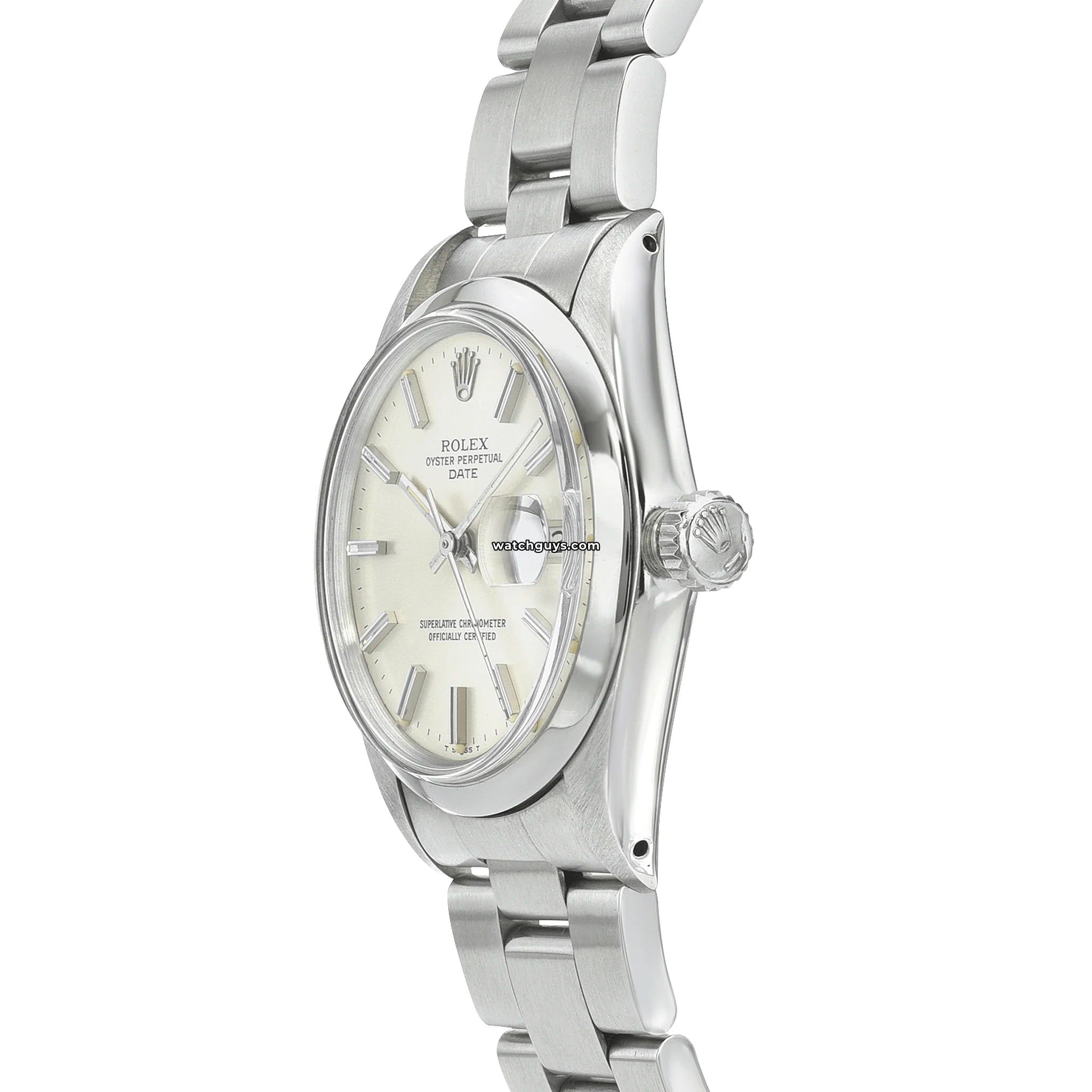 Authentic Rolex Date 1500 Silver Stainless Steel Watch - Luxury Dress Watch for Men, Perfect for Business, Formal Events & Special Occasions