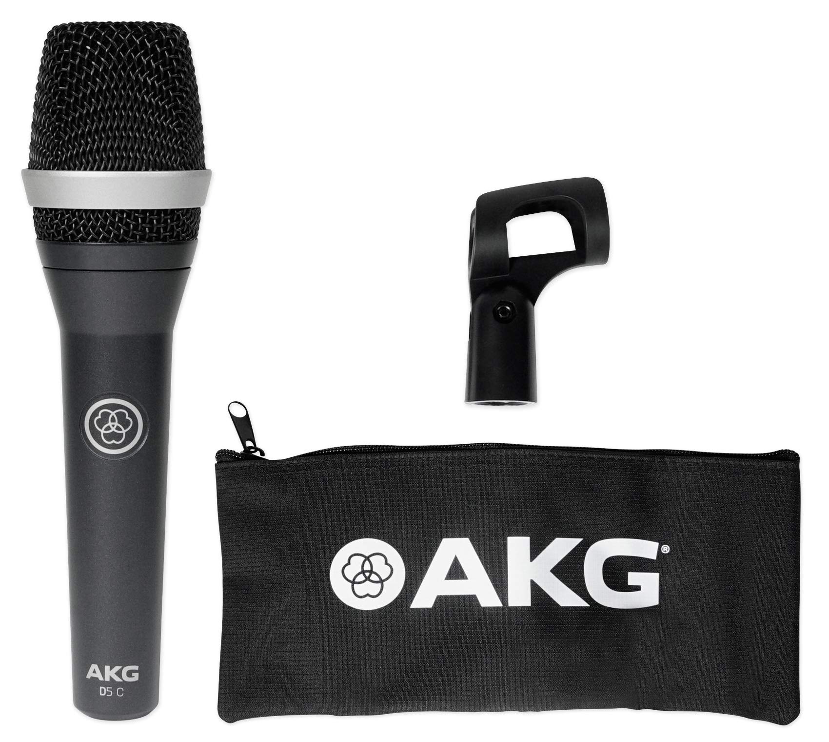 AKG D5 C PC Podcasting Bundle with Microphone, Stand & Headphones - Perfect for Podcasting, Streaming & Home Studio Recording