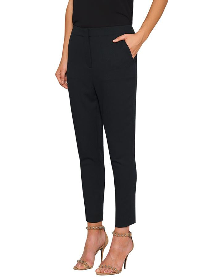 Stylish Black Day to Night Crop Tapered Pants - Versatile Women's Work to Weekend Trousers for Office, Casual & Evening Wear