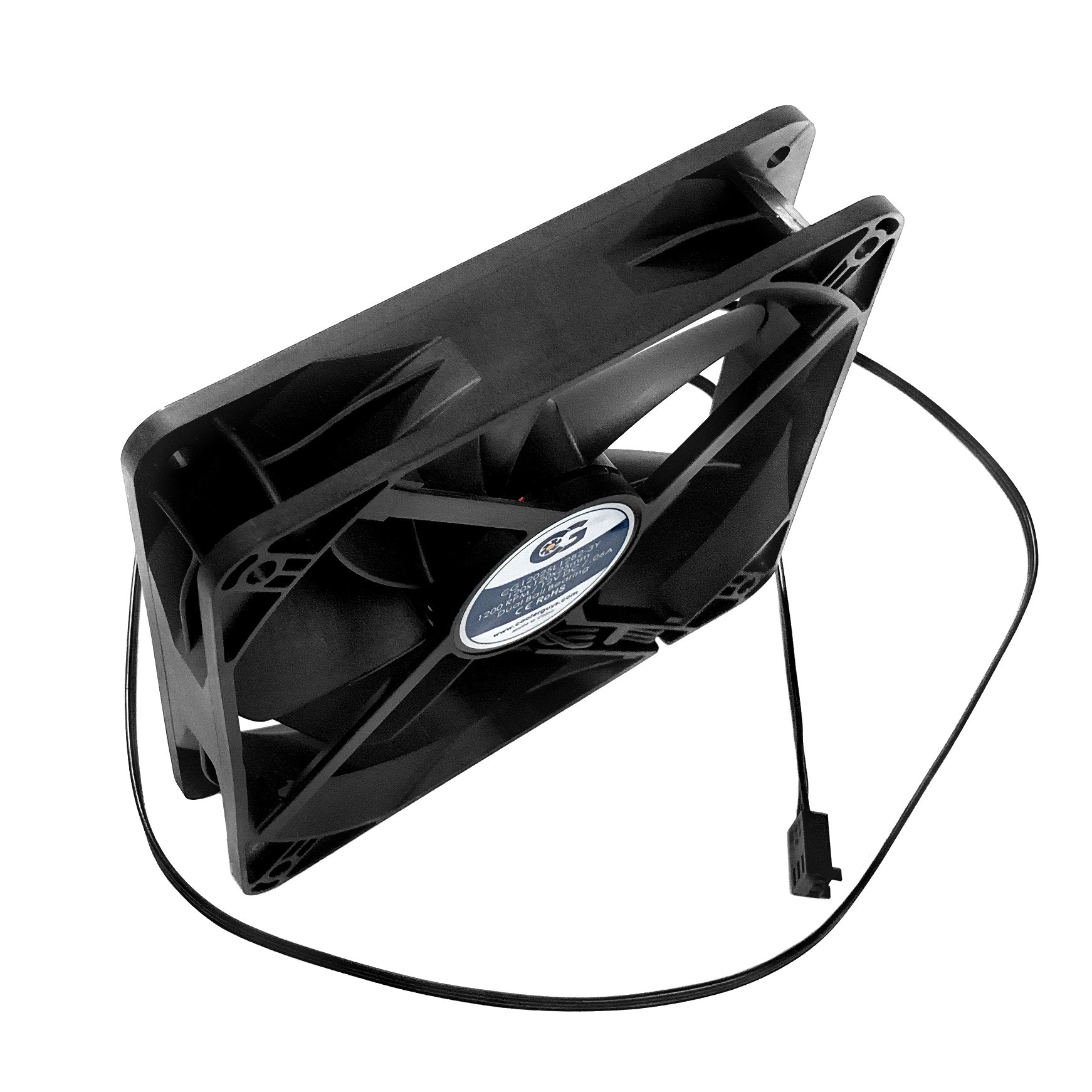 Coolerguys 120mm x 120mm x 25mm 3-Pin PC Cooling Fan - Adjustable Low/Medium/High Speeds - Perfect for Computer Case, CPU Cooler & Gaming PC Builds
