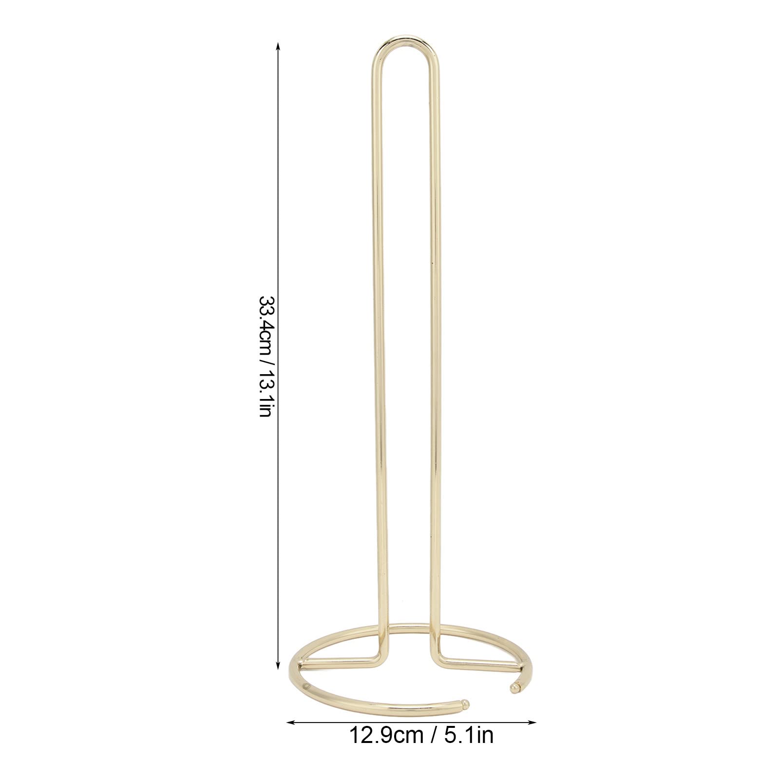 Zerodis Freestanding Toilet Paper Holder Stand - Wrought Iron Tissue Dispenser for Bathroom, Office, Kitchen & Desktop - Gold | Space-Saving & Stylish Home Decor