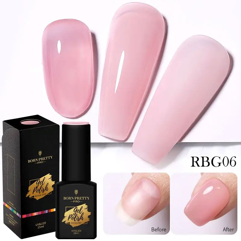 Born Pretty Rubber Base Gel for Nail Art - Strong Nail Extension & Manicure Protection - Perfect for DIY Nails, Salon Professionals & Gel Polish Lovers