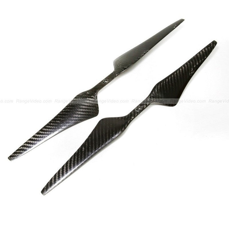 RVProp 17x5.5 Carbon Fiber Propeller Set (2 CW & 2 CCW) for Pancake Motors - High Performance Drone Propellers for FPV Racing and Aerial Photography