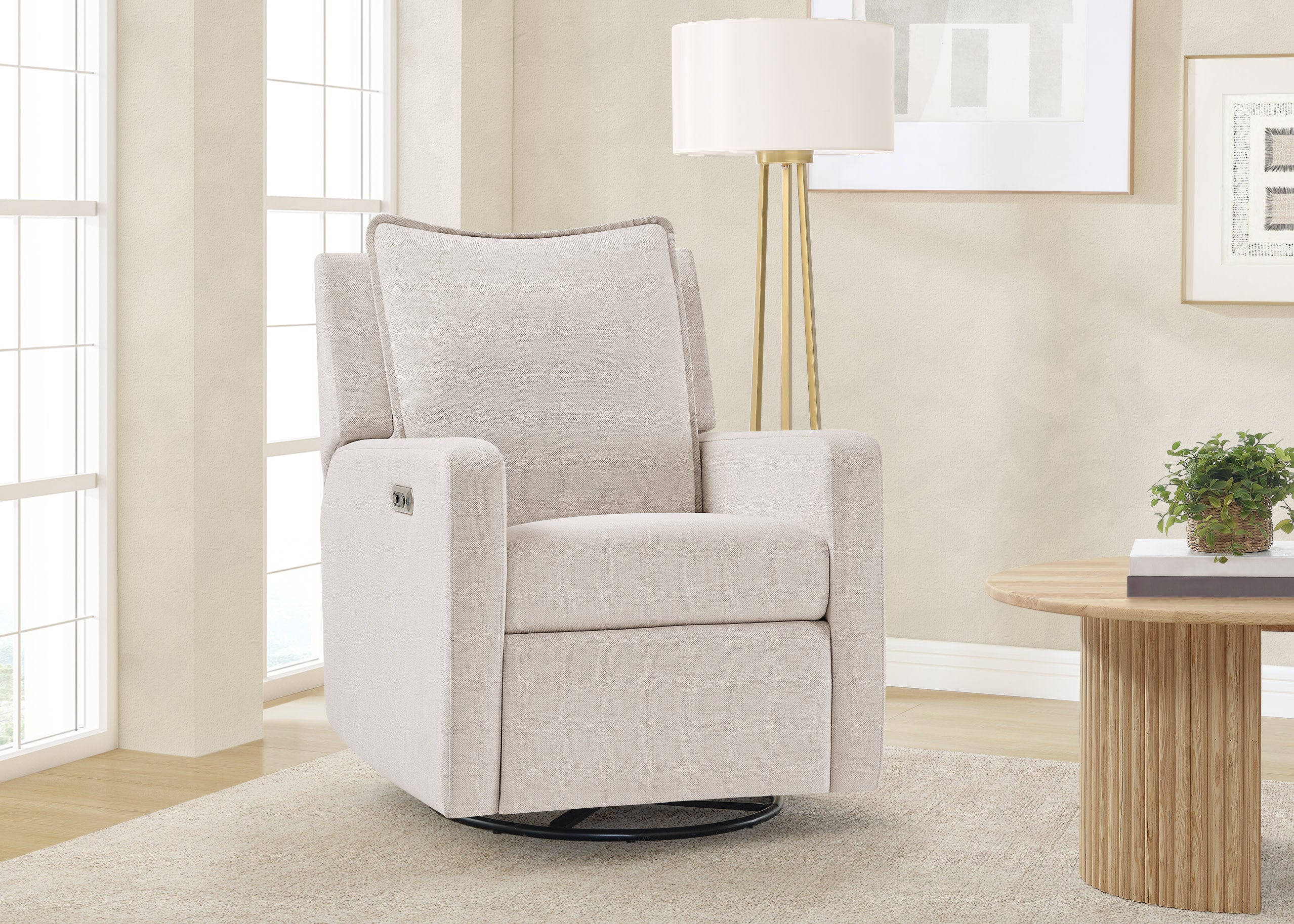 BabyGap Harlowe Power Recliner with USB A & C Ports - Stain-Resistant Performance Fabric - Perfect for Nursery, Living Room & Breastfeeding Comfort