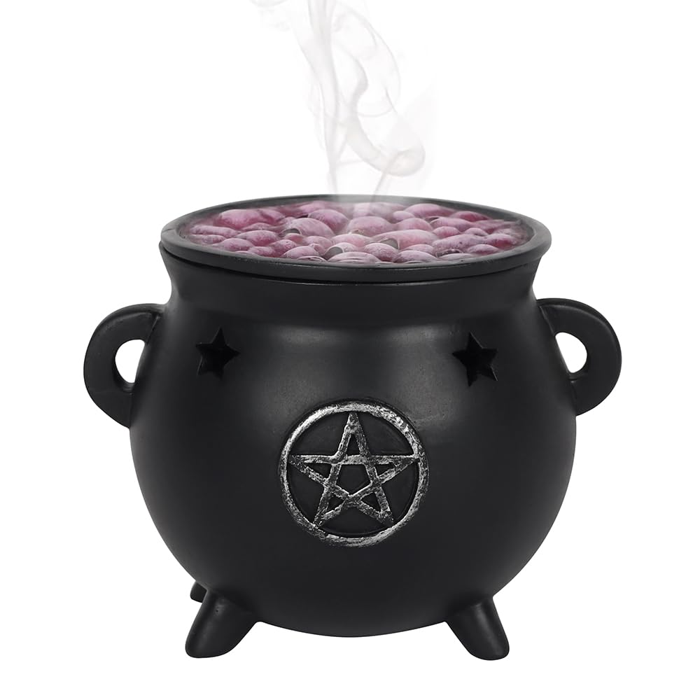 Equinox Pentagram Incense Cone Burner - Witch Cauldron for Wiccan Rituals & Meditation | Perfect for Altar Decor, Spell Casting & Spiritual Cleansing