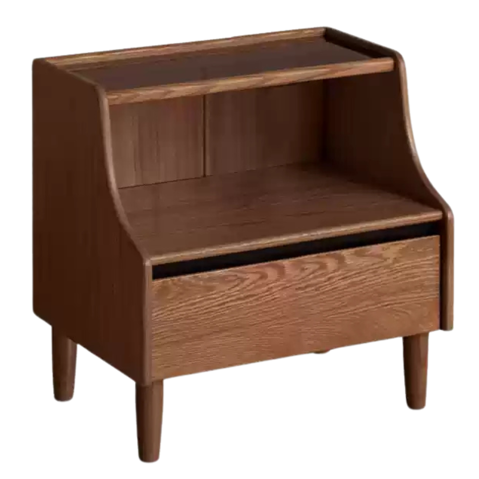 19.6x13.7x19.6 inch / 50x35x50cm / Walnut color / bedside cabinet