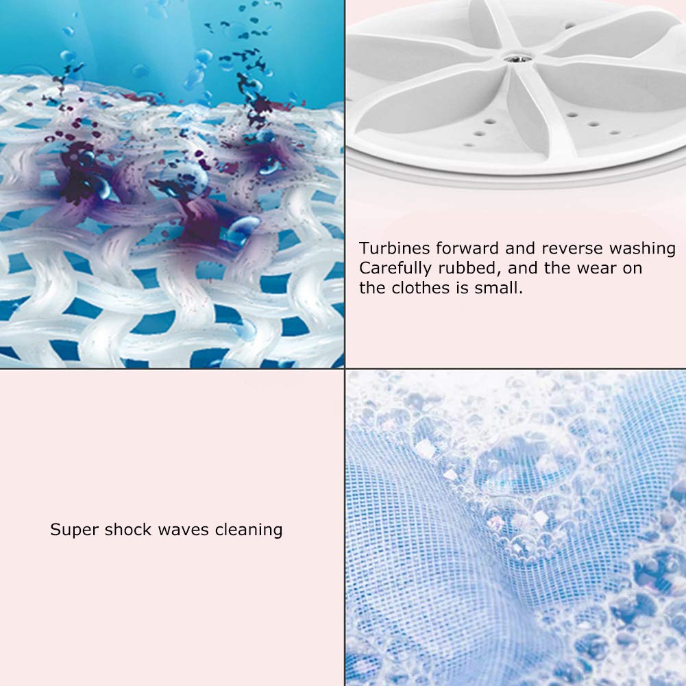 3.8L Portable Electric Washing Machine - USB Rechargeable Mini Washer for Underwear, Socks & Small Clothes | Compact Laundry Solution for Apartments, Dorms, Camping & Travel