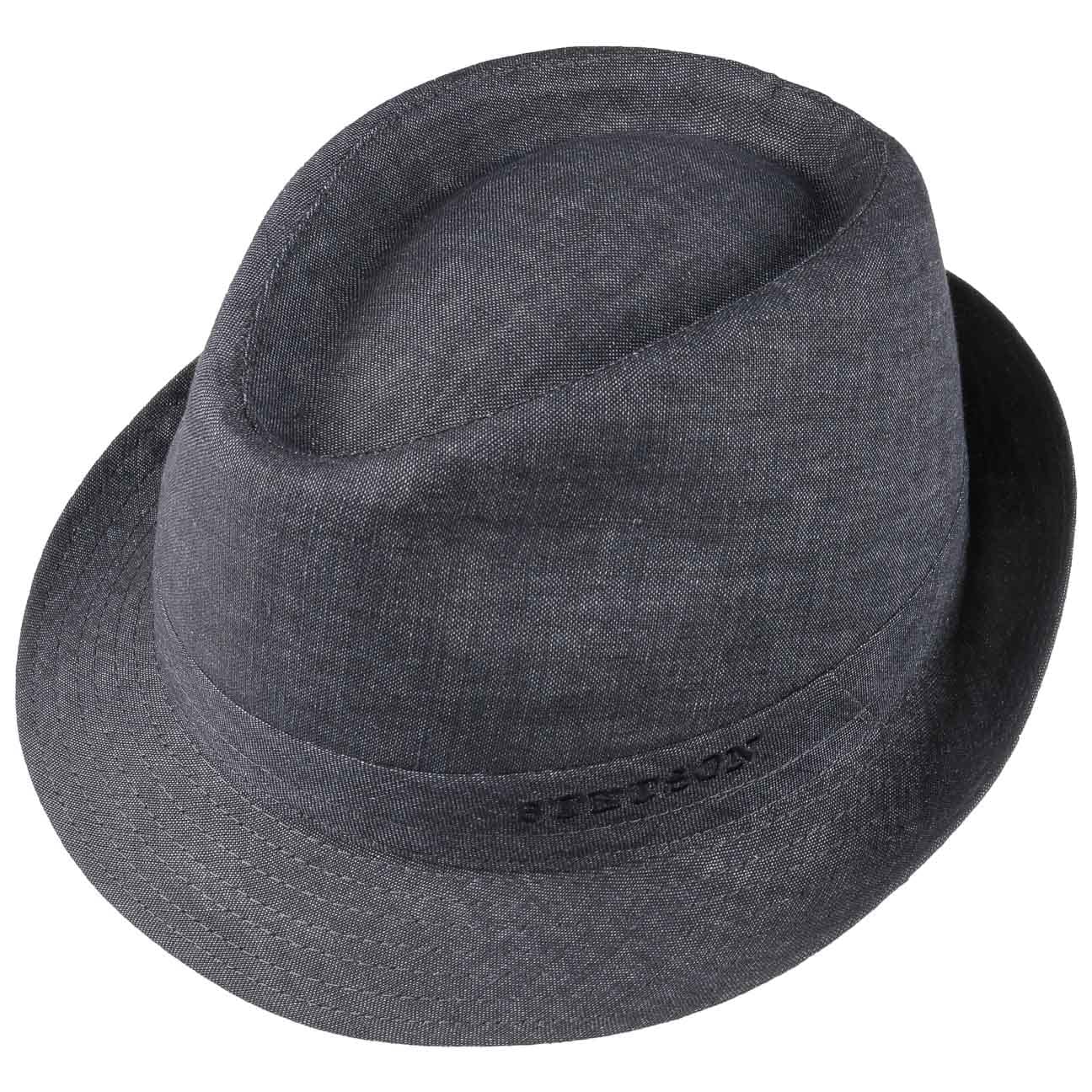 Stetson Geneva Linen Trilby Hat for Men - Classic Summer Fedora with Brim - Perfect for Outdoor Events, Weddings & Beach Vacations