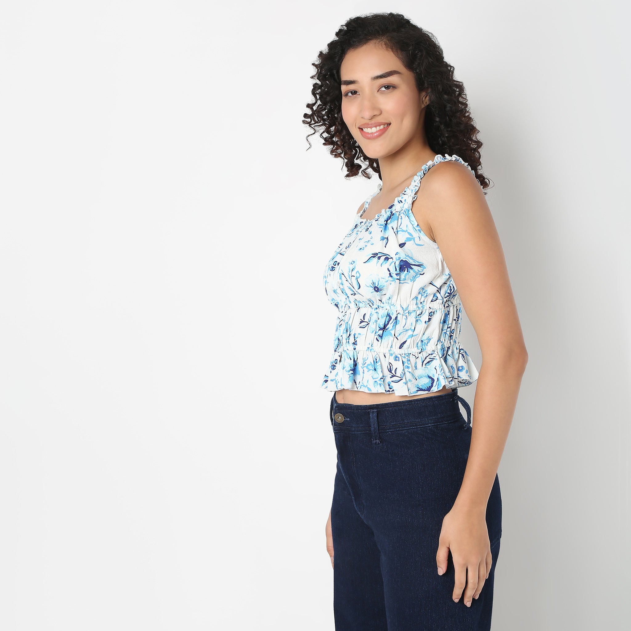 Floral Print Strap Top for Women - Summer Sleeveless Blouse, Casual & Beach Wear, Perfect for Vacations & Outdoor Activities