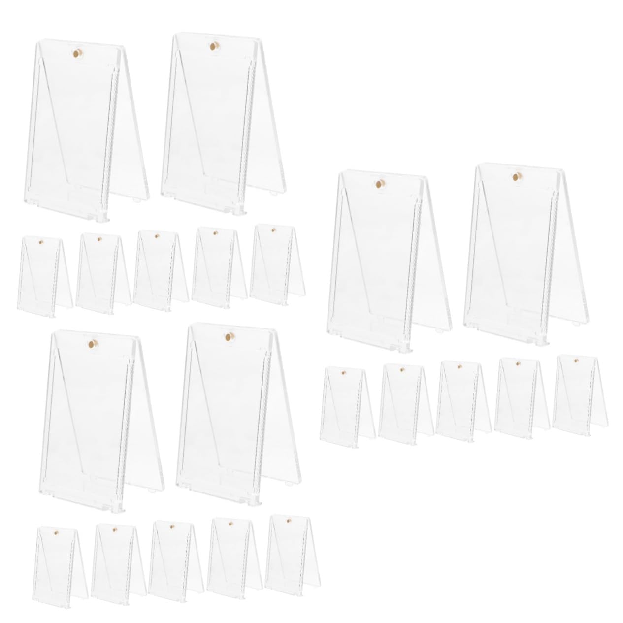 30 Pcs Hard Plastic Baseball Card Protectors - Trading Card Holder Display Case with Stand for Collectible Cards | Perfect for Sports Memorabilia, Gaming Cards & Home Decoration