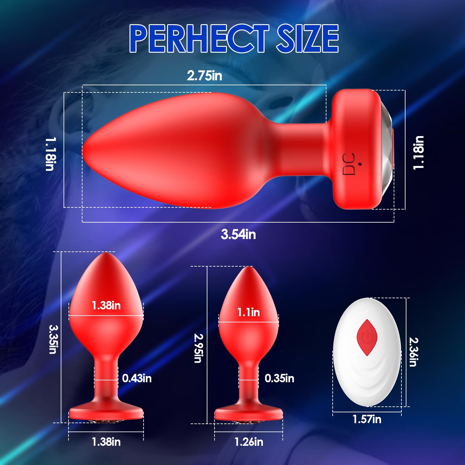 3PCS Silicone Anal Plug Training Kit with Remote Control - 10 Speed Vibrating Butt Plug & Prostate Massager for Men & Women | Adult Sex Toys for Couples Play, Solo Pleasure & BDSM Exploration