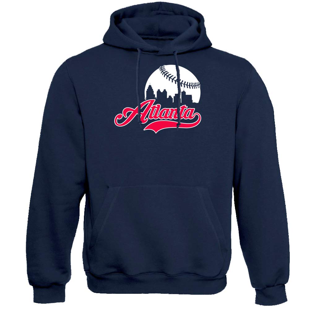 Xtreme Apparel Atlanta Braves Baseball Fan Hoodie - Skyline Graphic Pullover Sweatshirt for Men & Women | Perfect for Game Day, Tailgating & Casual Wear