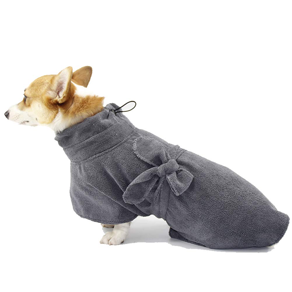 Premium Microfiber Dog Bathrobe - Quick Absorbing Pet Drying Towel with Adjustable Belt for Small, Medium & Large Dogs & Cats - Perfect for Post-Bath, Grooming & Spa Days at Home