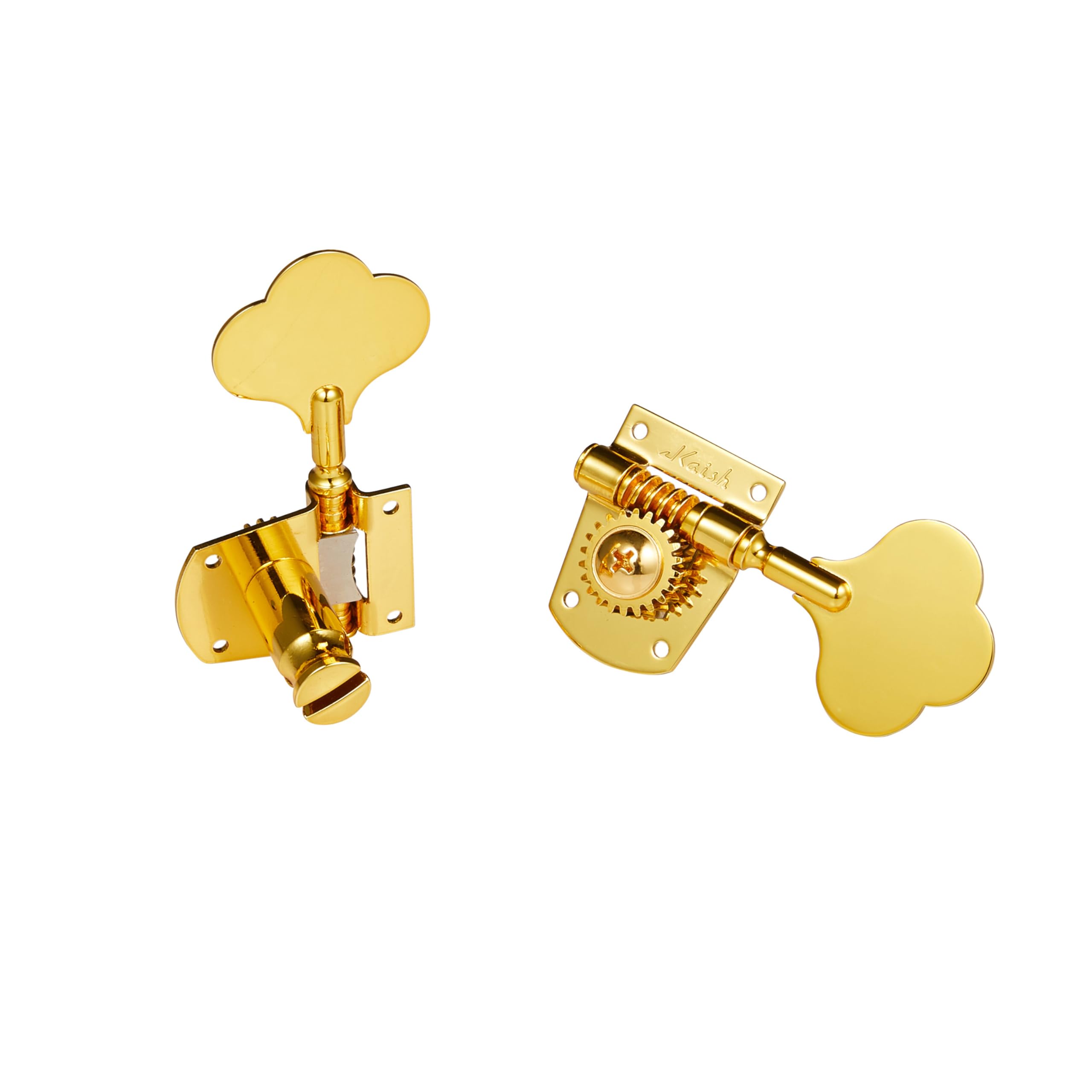 KAISH Gold Cloverleaf Bass Tuners - Precision Tuning Machines for Jazz & Precision Bass (J Bass/P Bass) - Perfect for Standard & Highway One Series - Ideal for Live Performances & Studio Recording