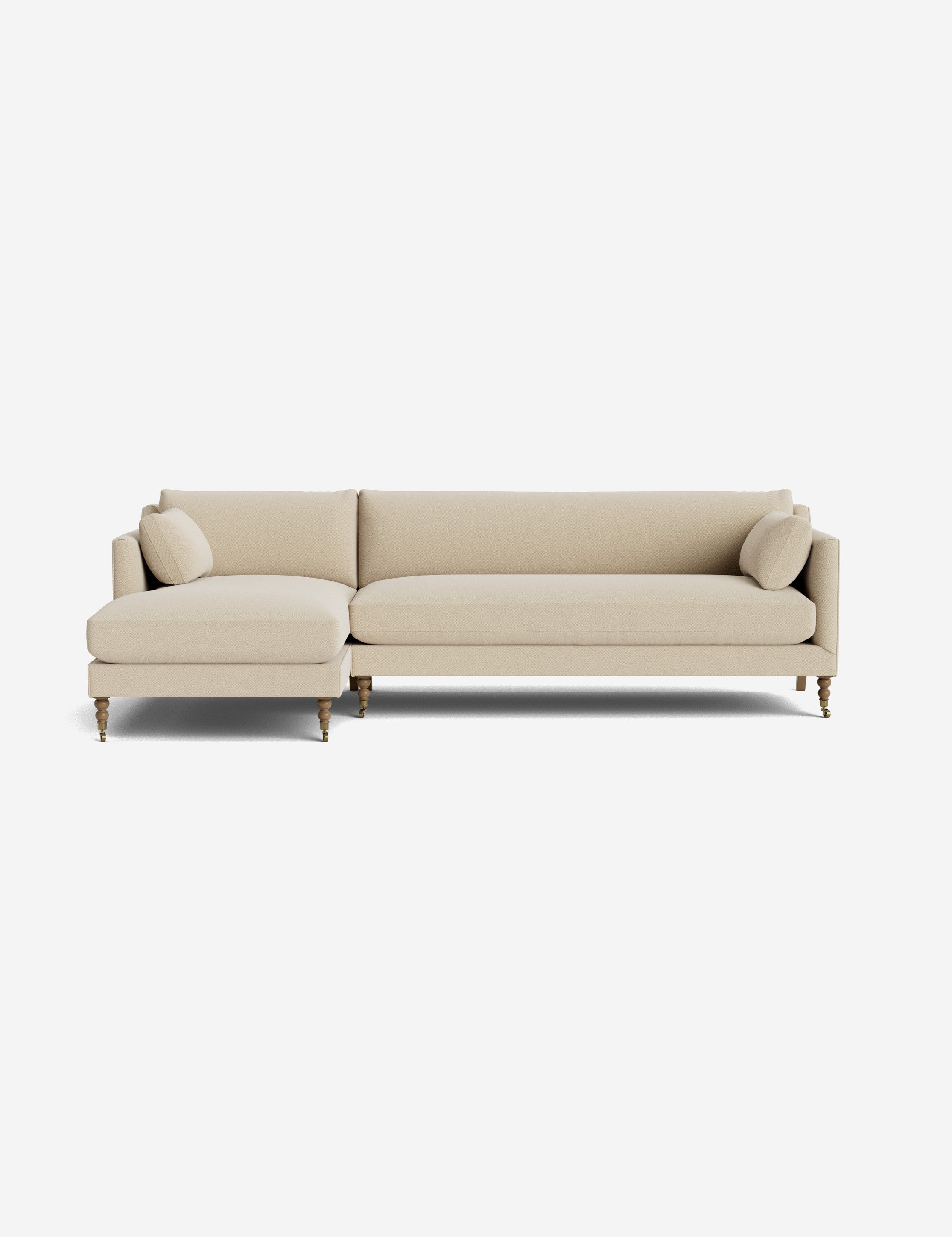 Fabienne Sectional Sofa - Modern L-Shaped Couch with Reversible Chaise, Soft Fabric Upholstery for Living Room, Family Room & Home Theater