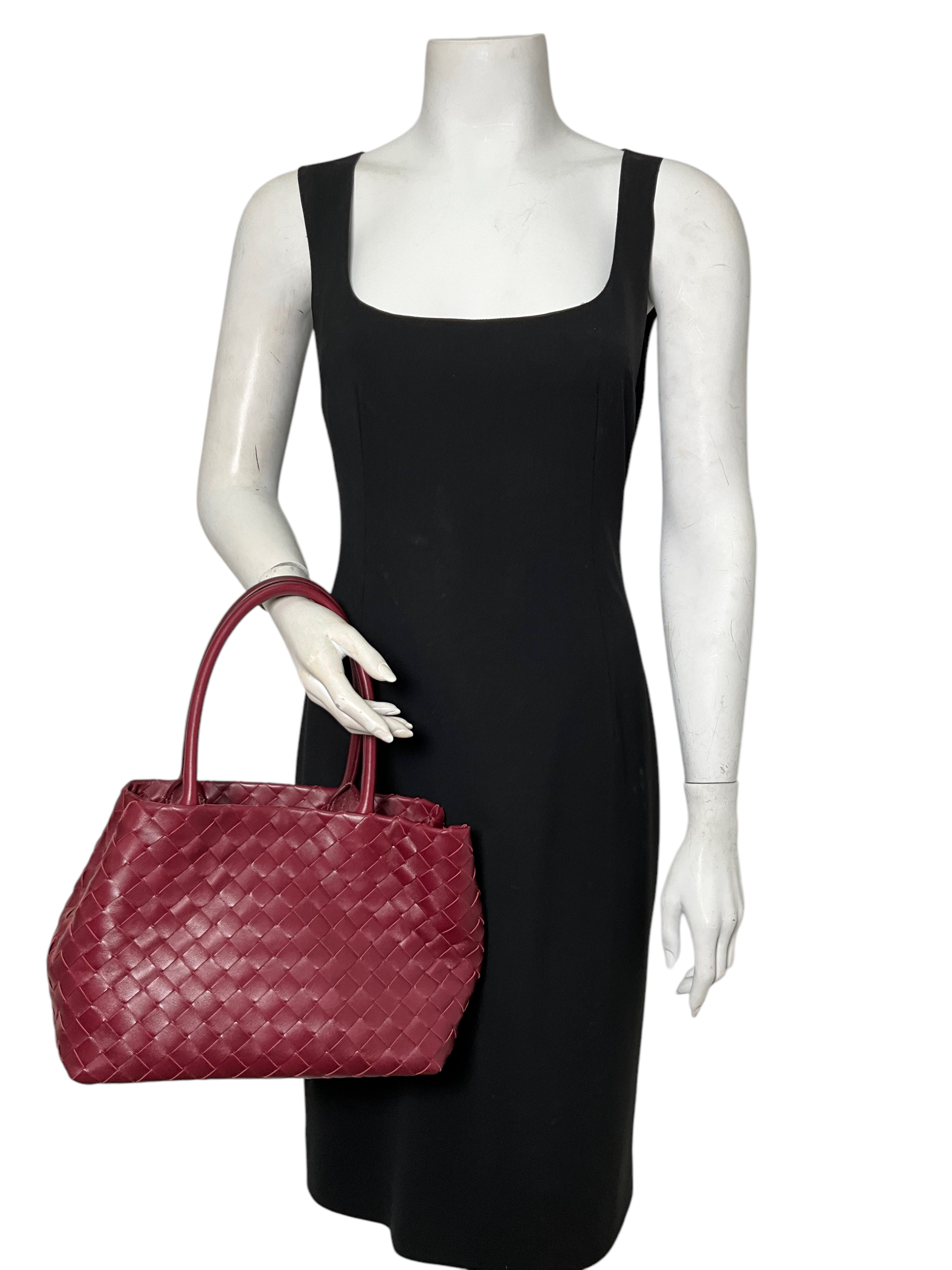 BOTTEGA VENETA Intrecciato Leather Small Tote Bag for Women | Luxury Designer Handbag | Perfect for Work, Travel & Everyday Use