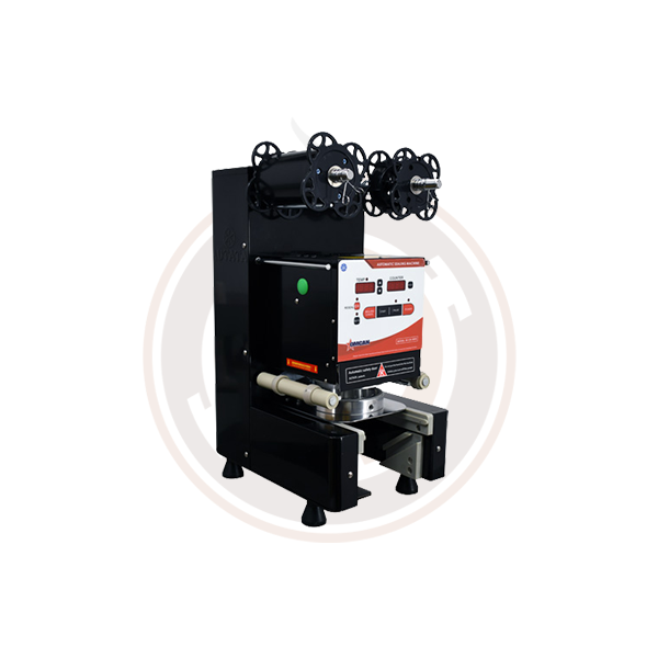 Omcan 44644 Automatic Drink Sealing Machine for Smoothies, Boba Tea & Juice - Commercial Beverage Sealer for Restaurants, Cafes & Bubble Tea Shops