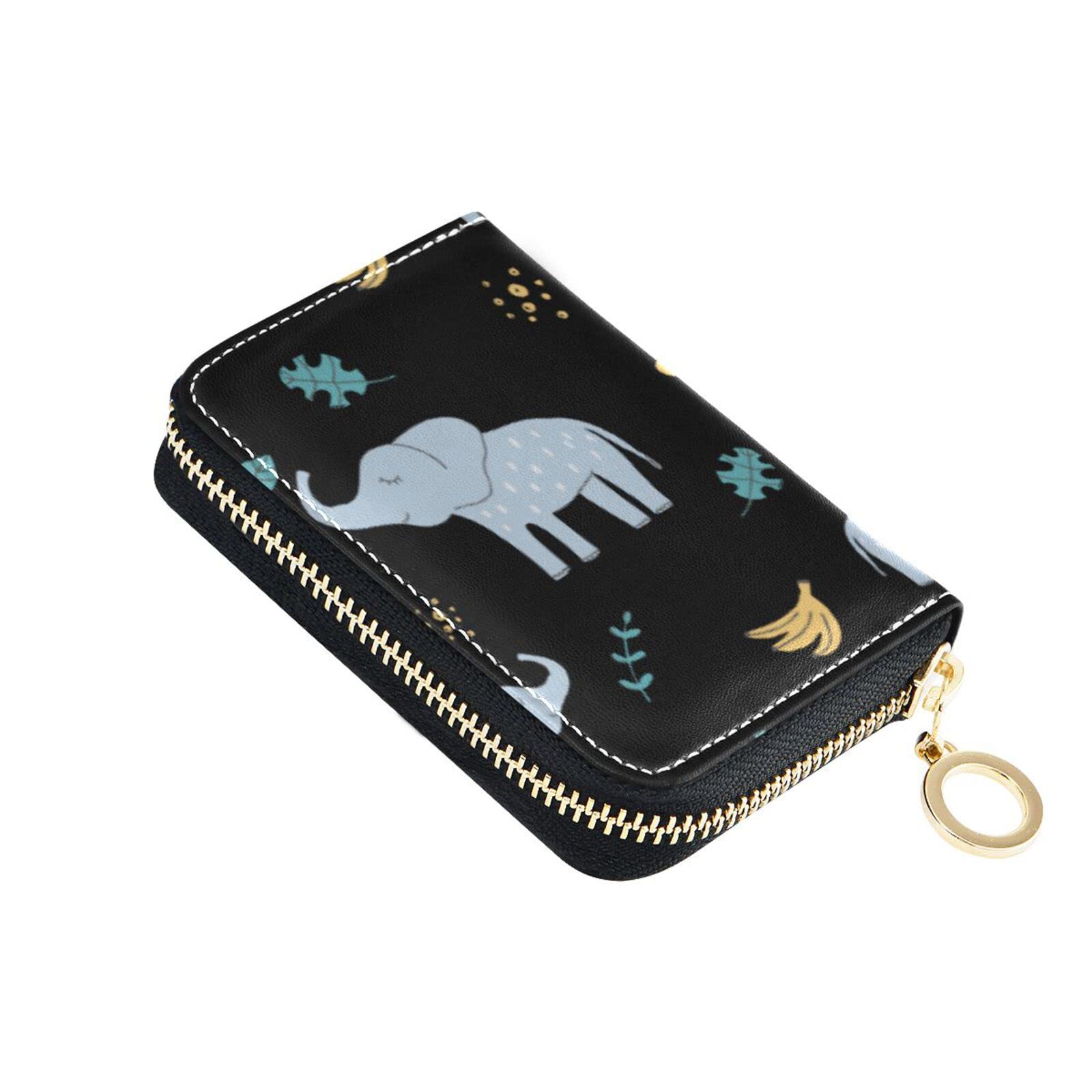 RFID Blocking Baby Elephant ID Card Wallet - Stylish Zipper Credit Card Holder for Men & Women | Perfect for Travel, Work & Everyday Use