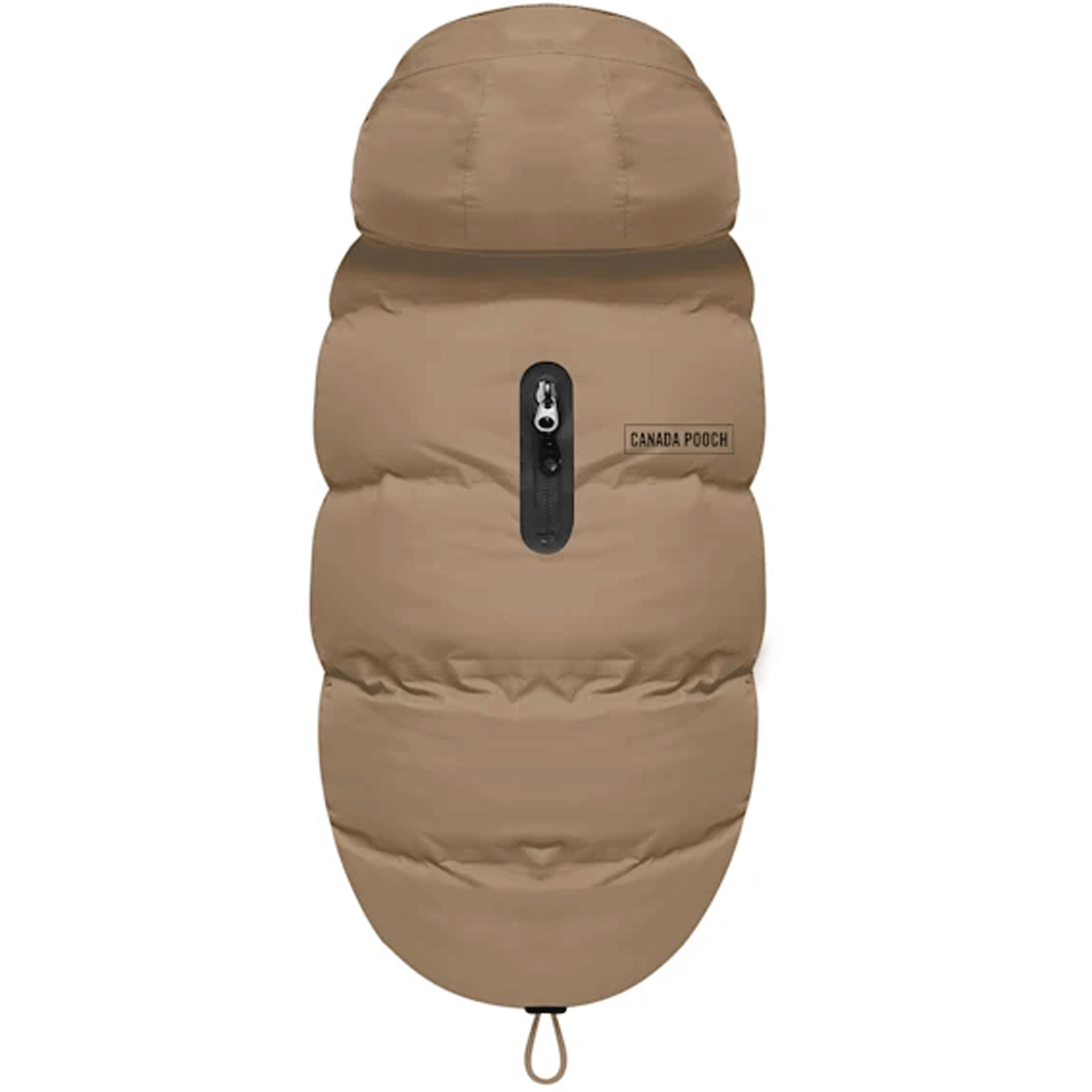 Canada Pooch Taupe Waterproof Puffer Dog Jacket - Winter Coat for Small Medium Large Dogs - Windproof & Insulated for Outdoor Walks, Hiking & Cold Weather Protection