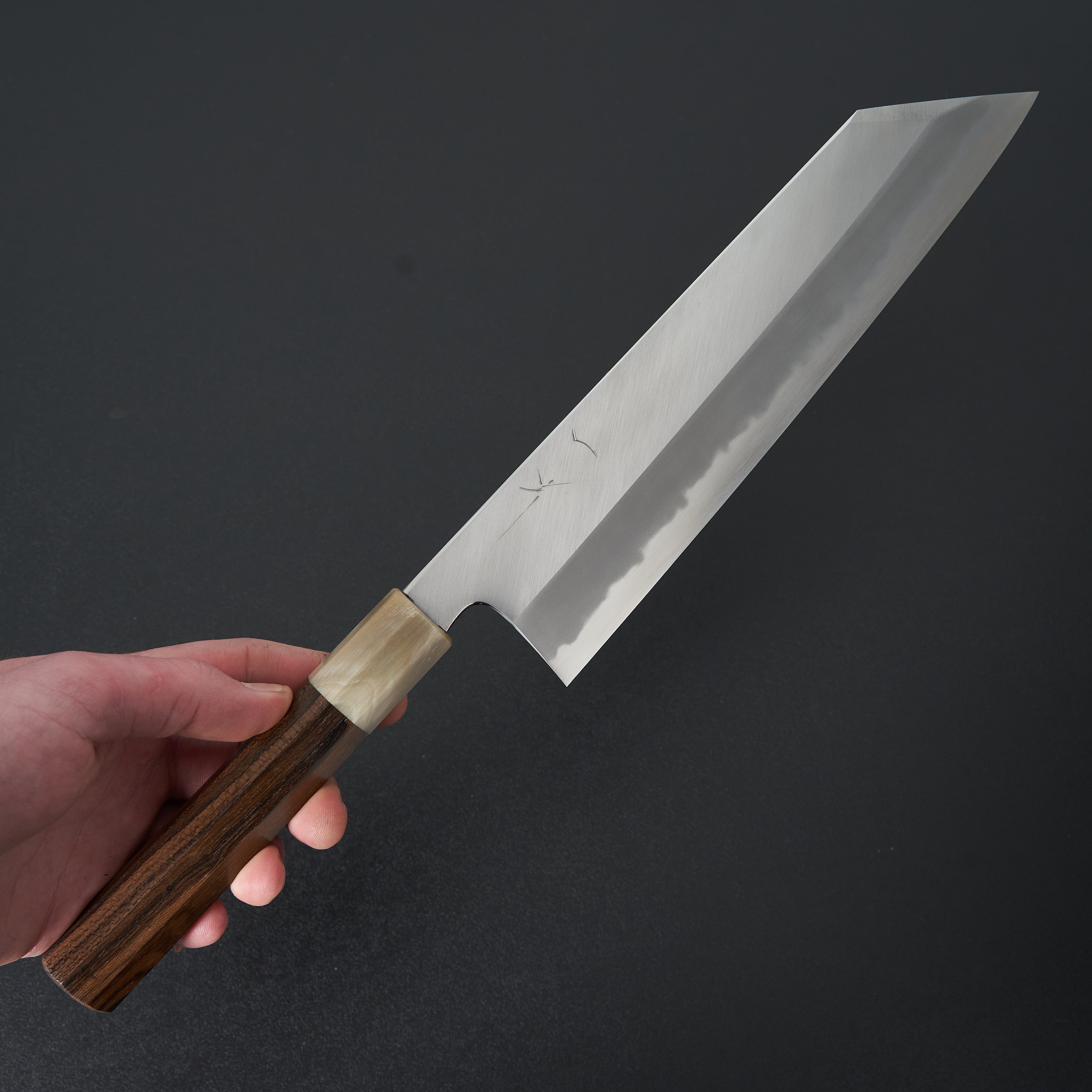 Hitohira Tanaka Kyuzo Blue #1 Migaki Kiritsuke Gyuto 240mm Japanese Chef Knife - Extra Height Taihei Ziricote Handle - Perfect for Sushi, Meat Slicing & Precision Kitchen Tasks