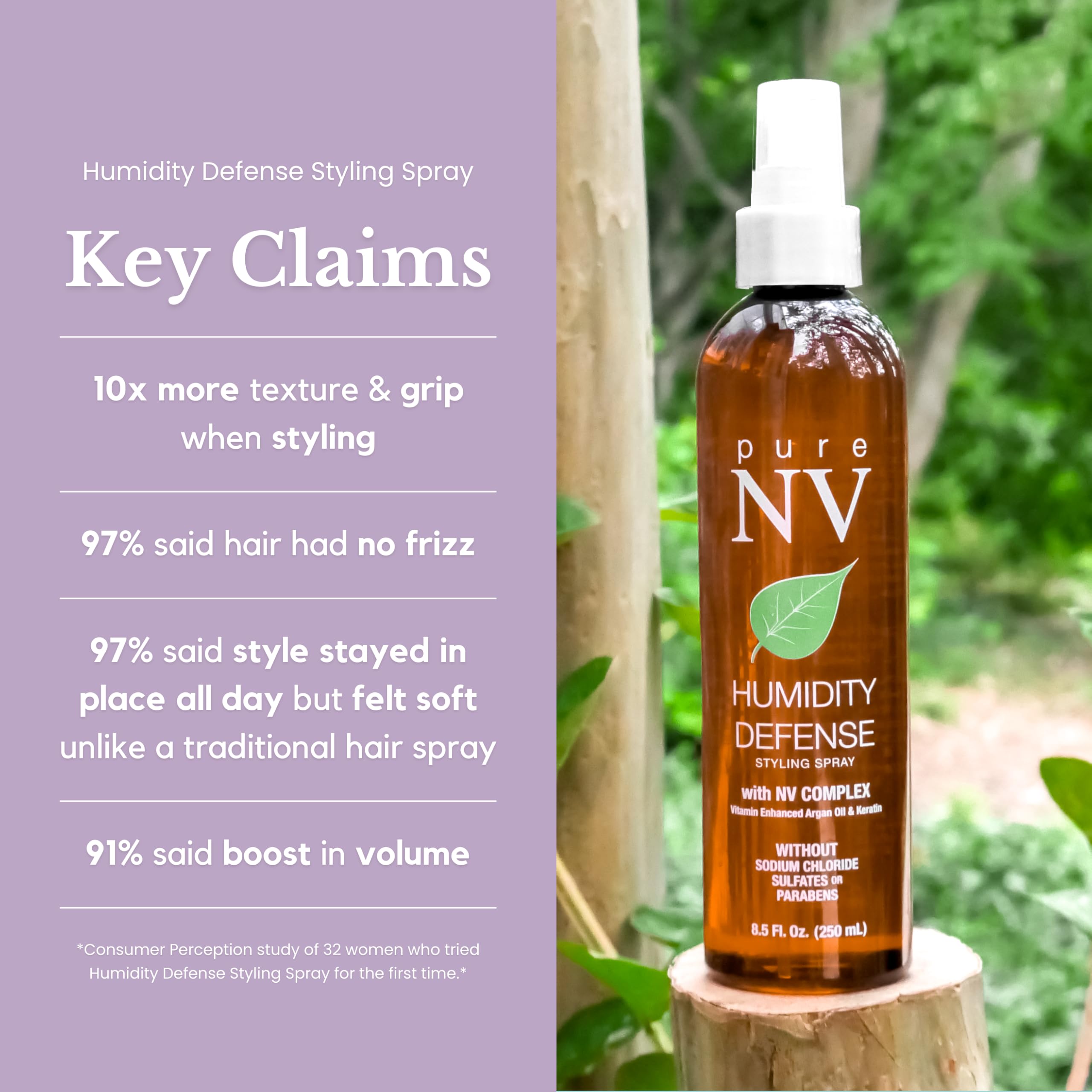 Humidity Defense Hairspray with Keratin, Collagen & Argan Oil - Anti-Frizz, Moisture Repellent & Hair Repair Treatment (8.5oz) for Salon-Quality Styling & Humidity Protection
