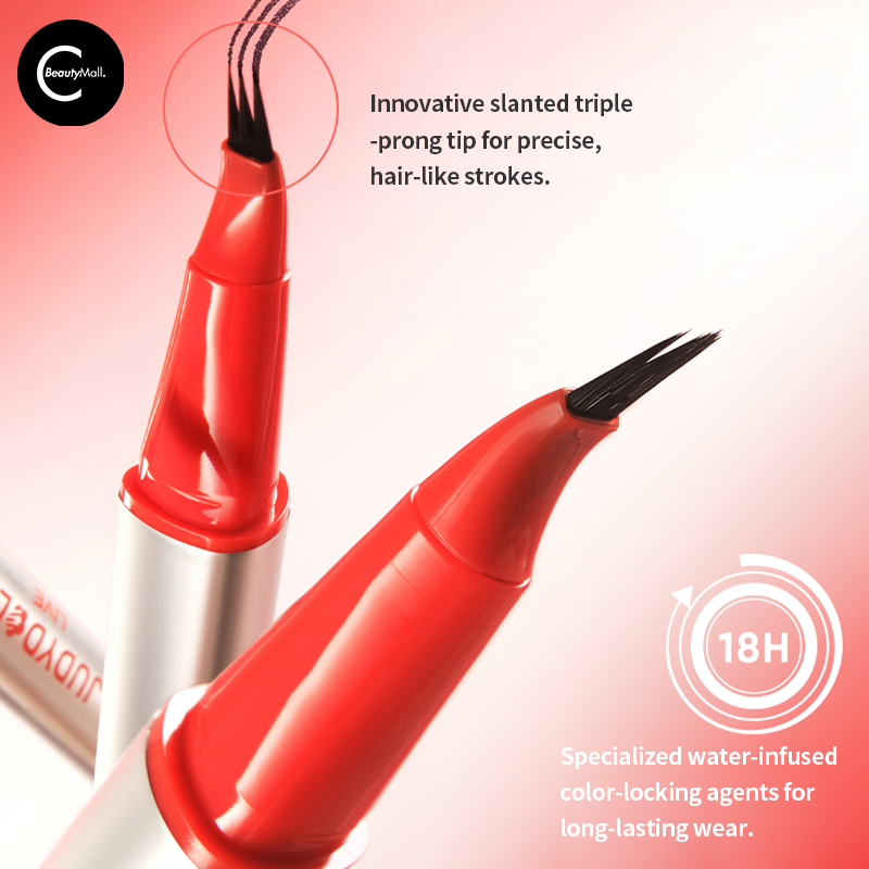 Judydoll Orange Label 2-in-1 Waterproof Eyebrow Pencil & Brush - Long Lasting Natural Brow Makeup for Daily Use & Special Occasions