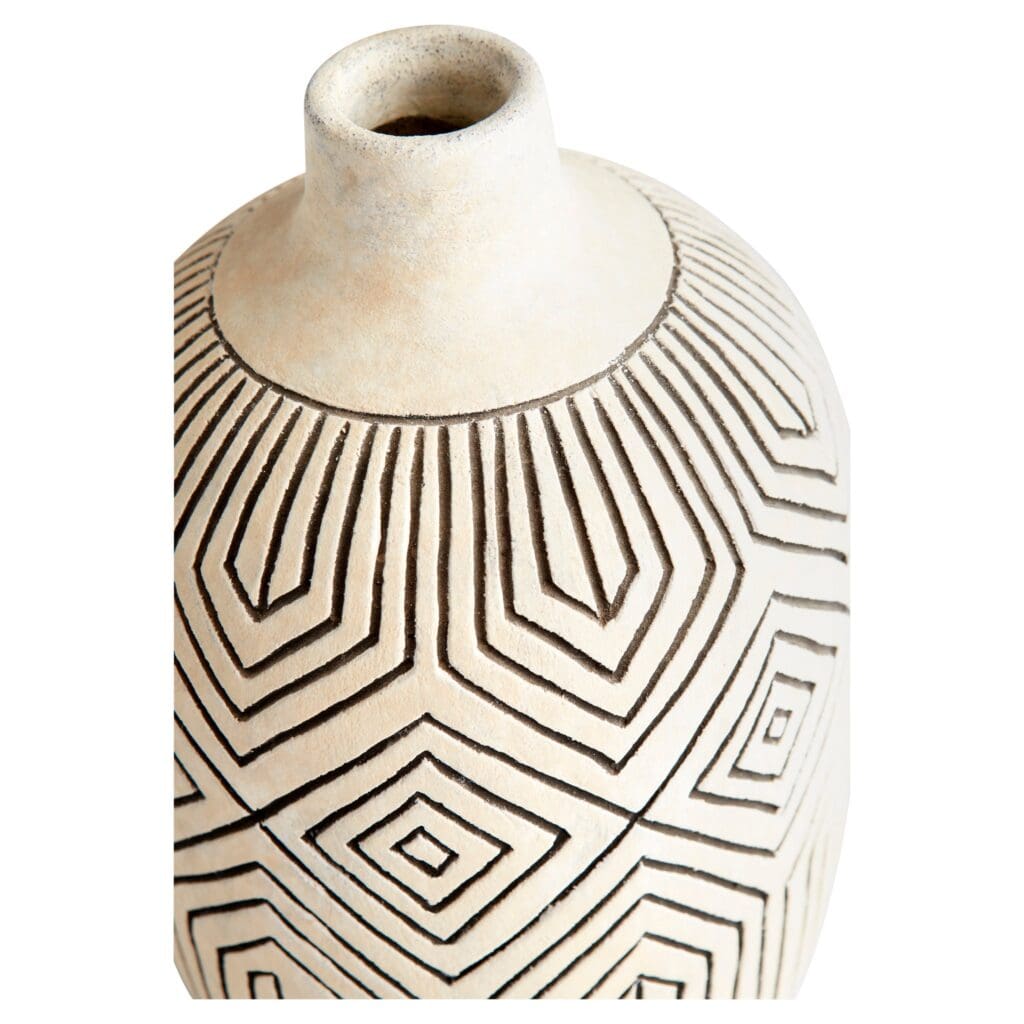 Cyan Design 11122 Light Labyrinth Vase - White Small Decorative Vase for Home Decor, Wedding Centerpieces & Floral Arrangements