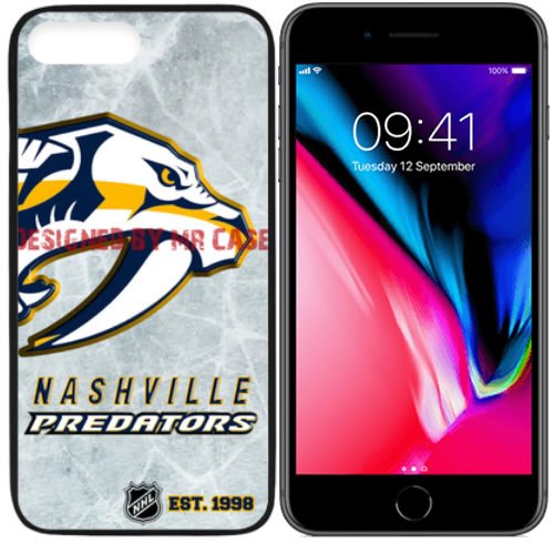Mr Case Predators Nashville Hockey Team Design iPhone 8 Case - Durable Protective Cover for iPhone 8 - Perfect for Hockey Fans & Game Day Supporters