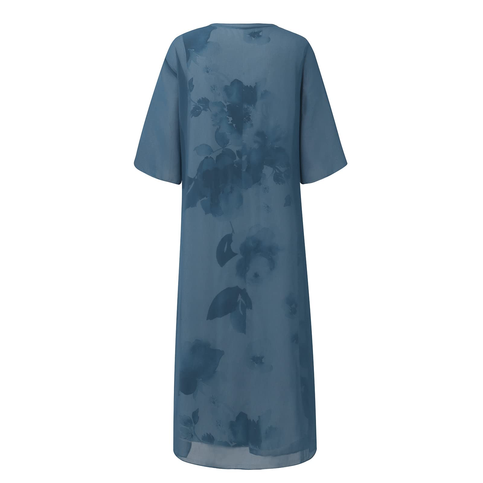 Plus Size Floral Chiffon Two Piece Dress for Women - Summer Sleeveless Crewneck Flowy Outfit - Perfect for Wedding Guest, Beach Vacation & Special Occasions