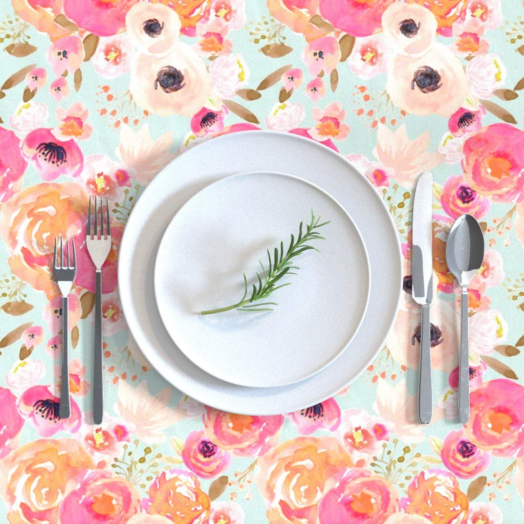 Premium Spoonflower Cotton Sateen Tablecloth 70