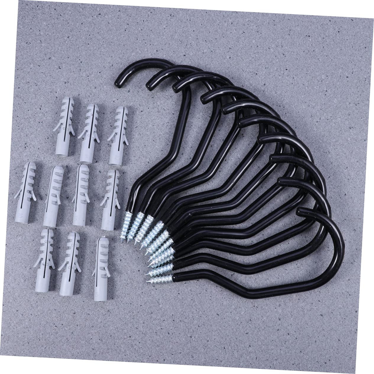AUTSUPPL 10-Pack Heavy Duty Steel Bike Hooks - Wall Mount Bicycle Storage Rack with Screw-in Garage Hooks for Secure Bike Display & Organization - Perfect for Garage, Shed, or Indoor Cycling Storage