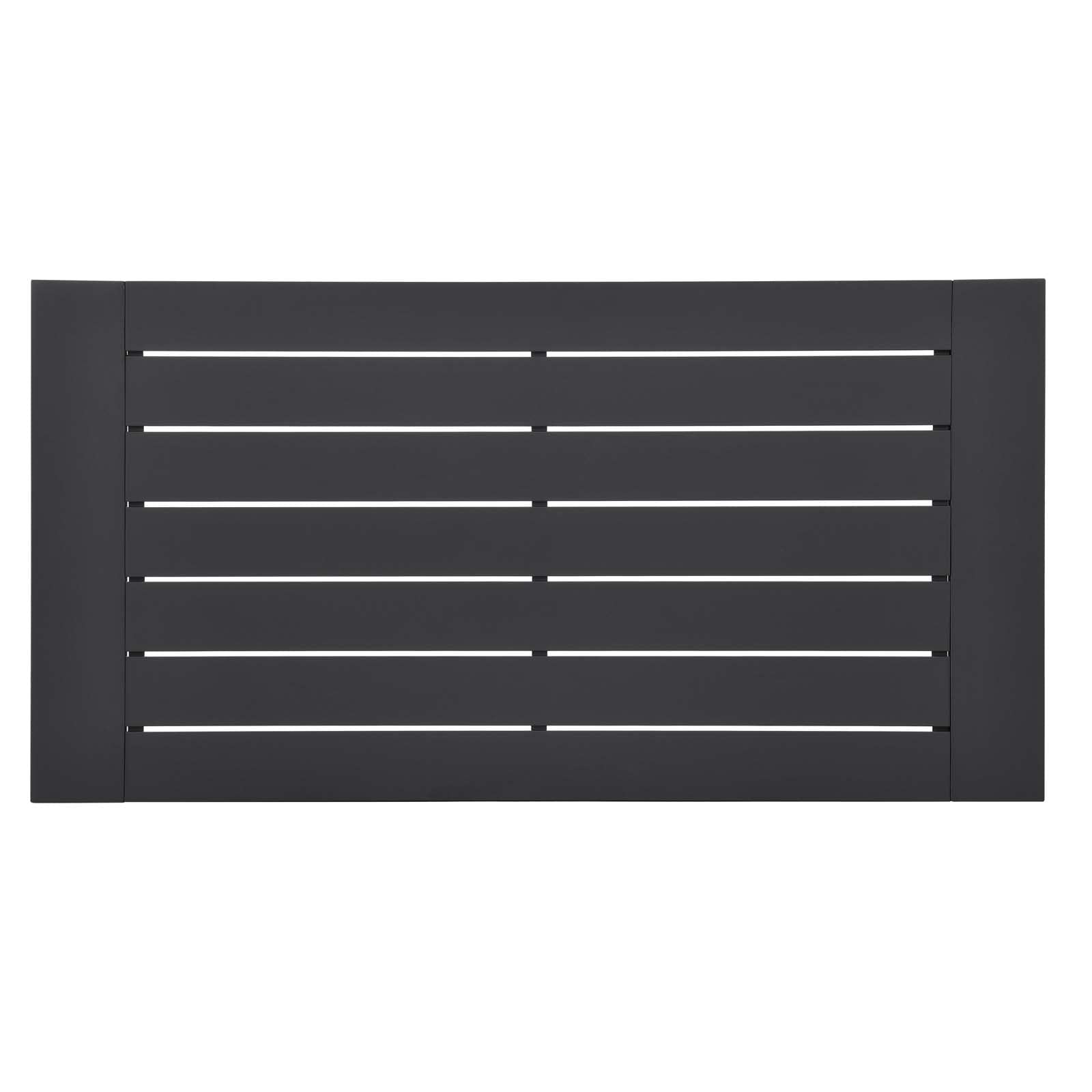 Modway Tahoe Aluminum Outdoor Patio Coffee Table - Gray Weather-Resistant Side Table for Poolside, Garden & Backyard Decor